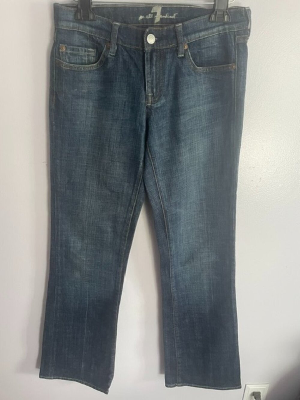 Y2K 7 For All Mankind Swarovski pink crystal jeans-30" waist, 32" inseam